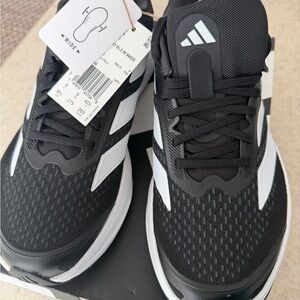 Adidas Men's Black and White Athletic Shoes